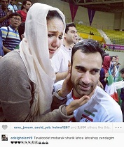 ستاره والیبال تولد همسرش را تبریک گفت + عکس
